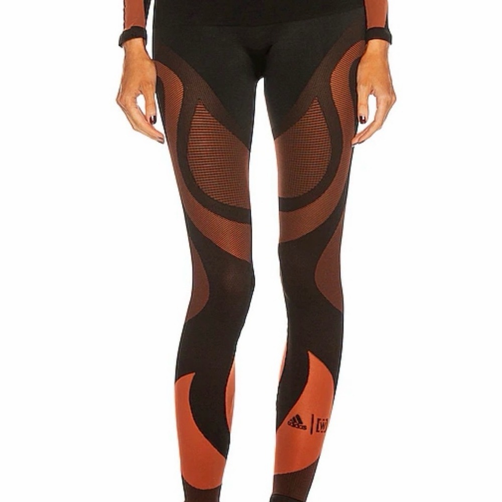 Wolford x Adidas Women's Black and Orange Leggings